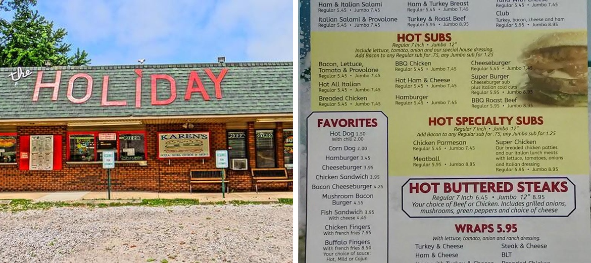 Karen's Holiday Pizza, Ice Cream, Subs & More Menu